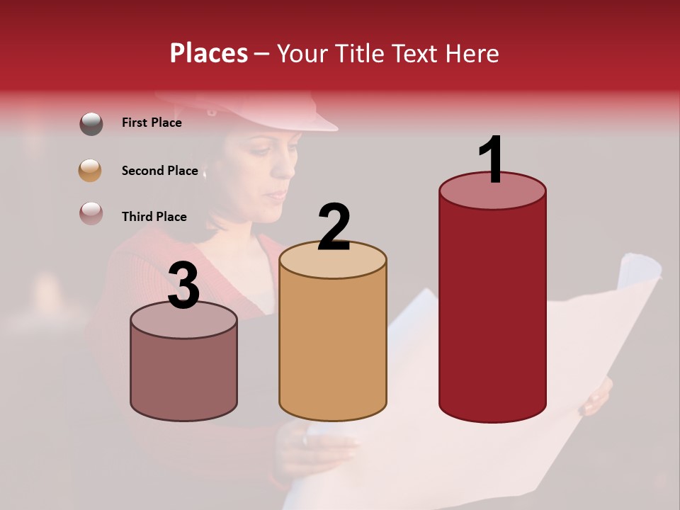 A Attractive Young Person Engineer Studying Planes PowerPoint Template