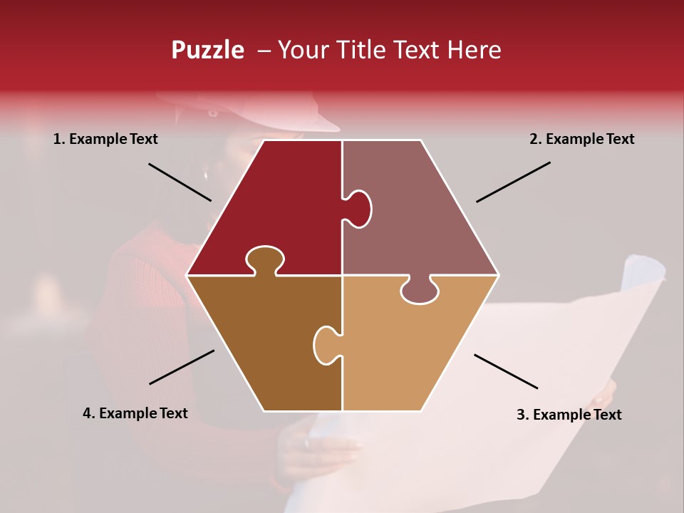 A Attractive Young Person Engineer Studying Planes PowerPoint Template