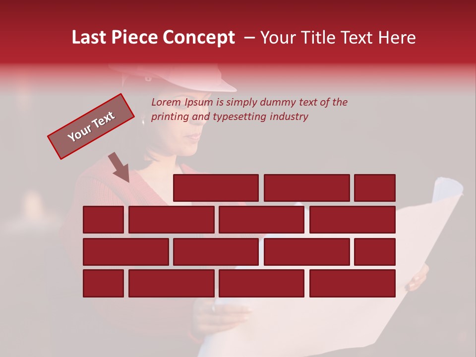A Attractive Young Person Engineer Studying Planes PowerPoint Template