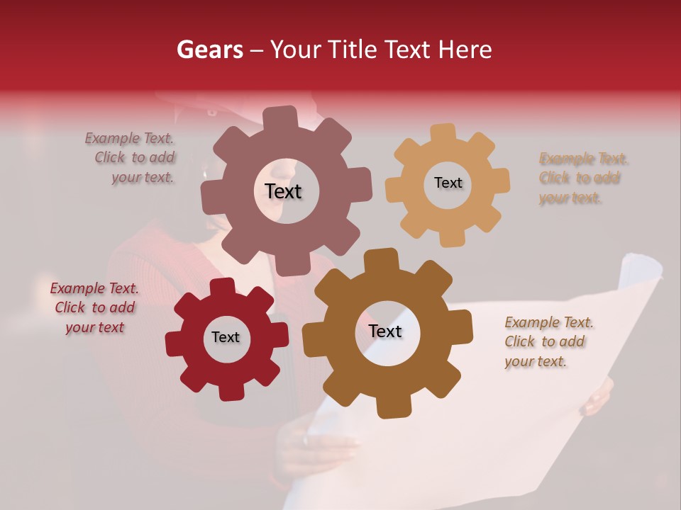 A Attractive Young Person Engineer Studying Planes PowerPoint Template