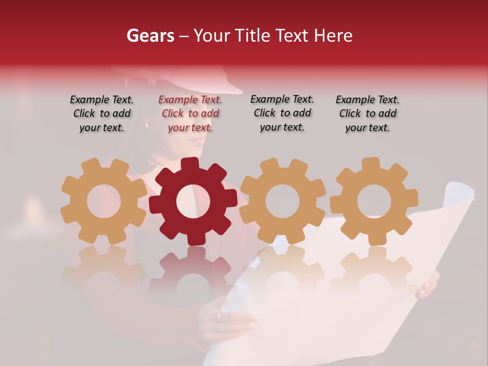 A Attractive Young Person Engineer Studying Planes PowerPoint Template