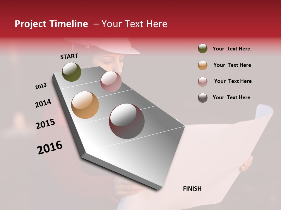 A Attractive Young Person Engineer Studying Planes PowerPoint Template