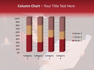 A Attractive Young Person Engineer Studying Planes PowerPoint Template