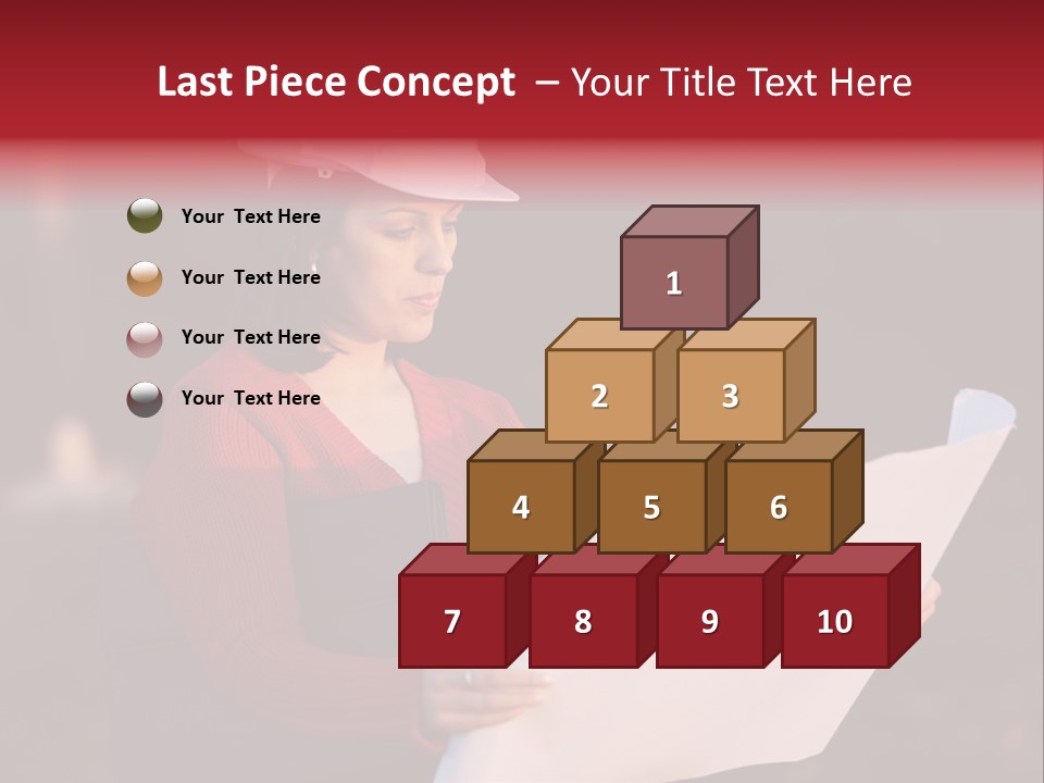 A Attractive Young Person Engineer Studying Planes PowerPoint Template
