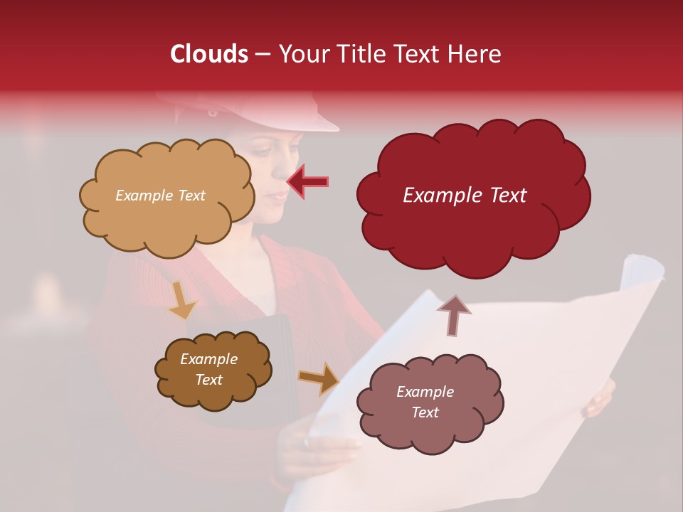 A Attractive Young Person Engineer Studying Planes PowerPoint Template