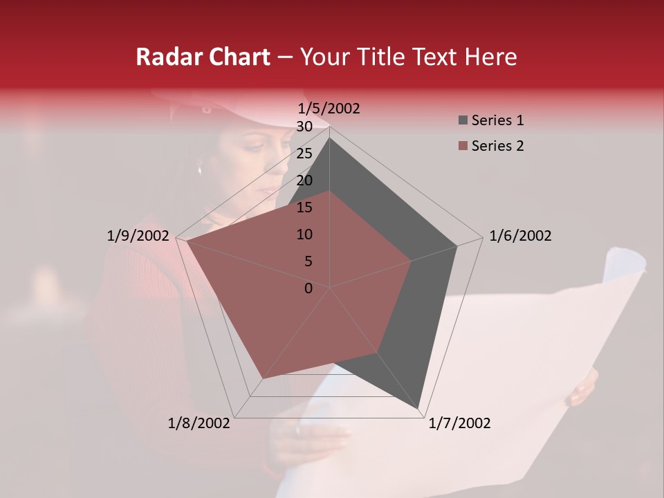 A Attractive Young Person Engineer Studying Planes PowerPoint Template