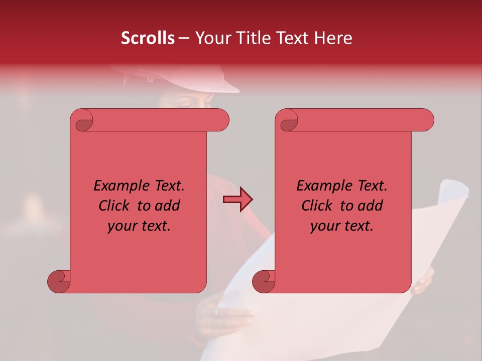 A Attractive Young Person Engineer Studying Planes PowerPoint Template