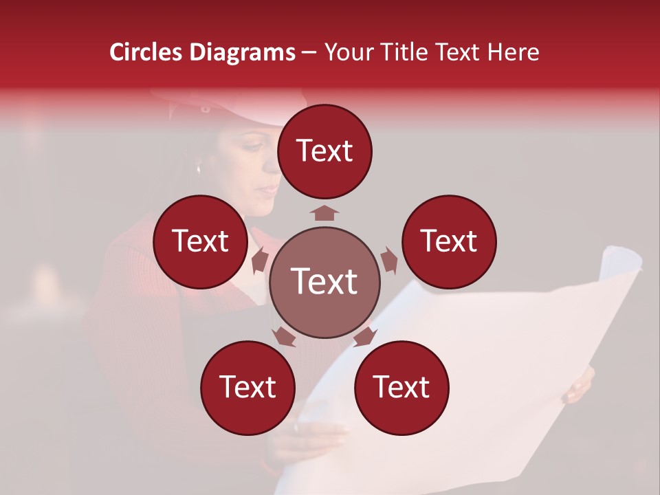 A Attractive Young Person Engineer Studying Planes PowerPoint Template