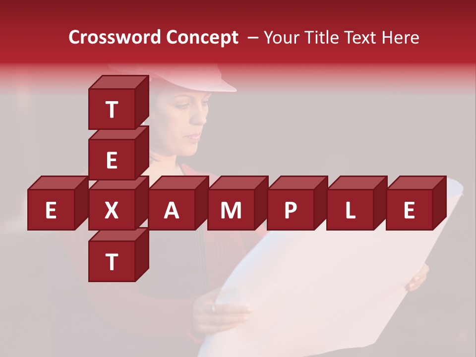 A Attractive Young Person Engineer Studying Planes PowerPoint Template