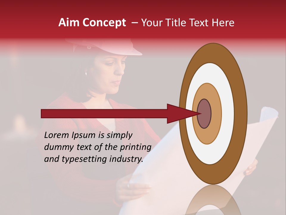 A Attractive Young Person Engineer Studying Planes PowerPoint Template