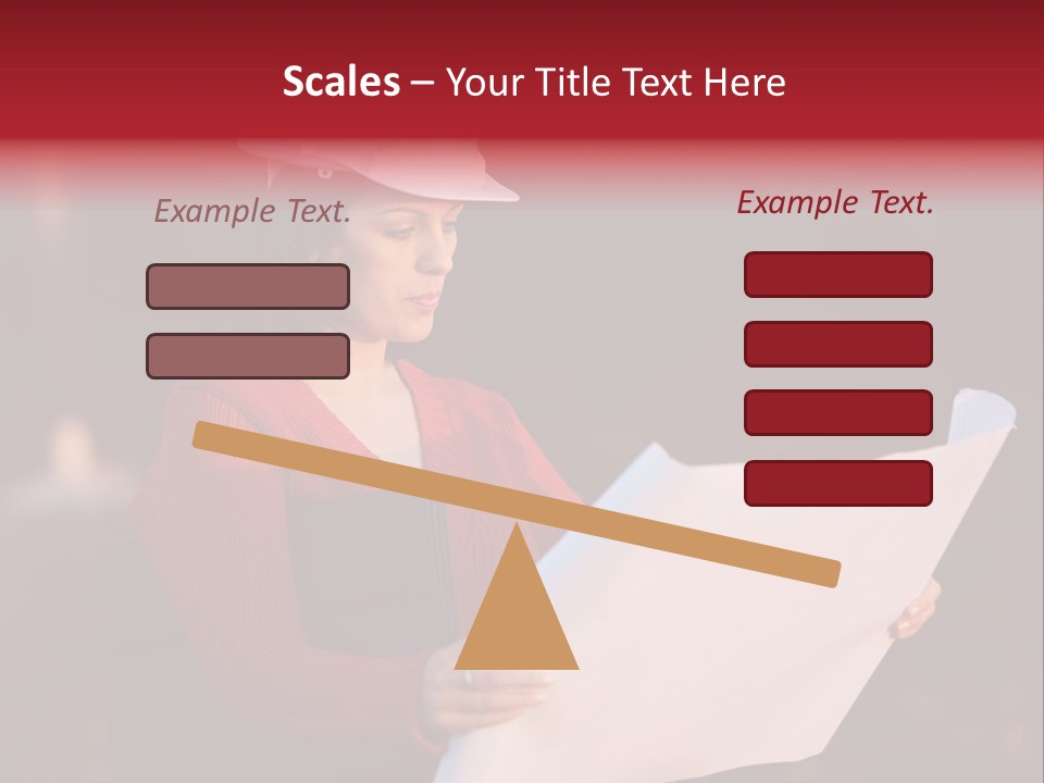 A Attractive Young Person Engineer Studying Planes PowerPoint Template