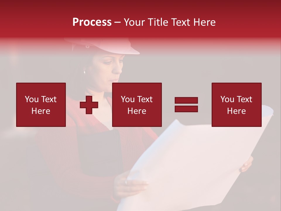 A Attractive Young Person Engineer Studying Planes PowerPoint Template