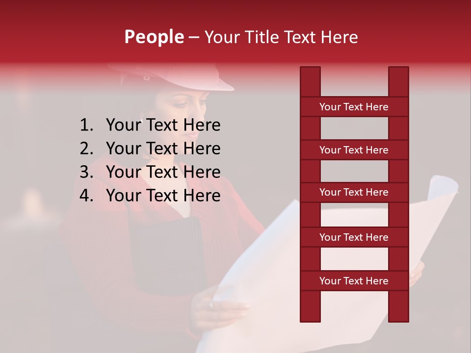 A Attractive Young Person Engineer Studying Planes PowerPoint Template