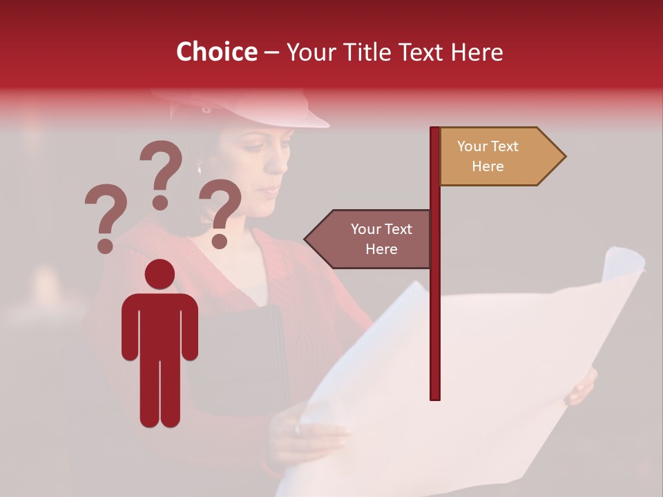 A Attractive Young Person Engineer Studying Planes PowerPoint Template