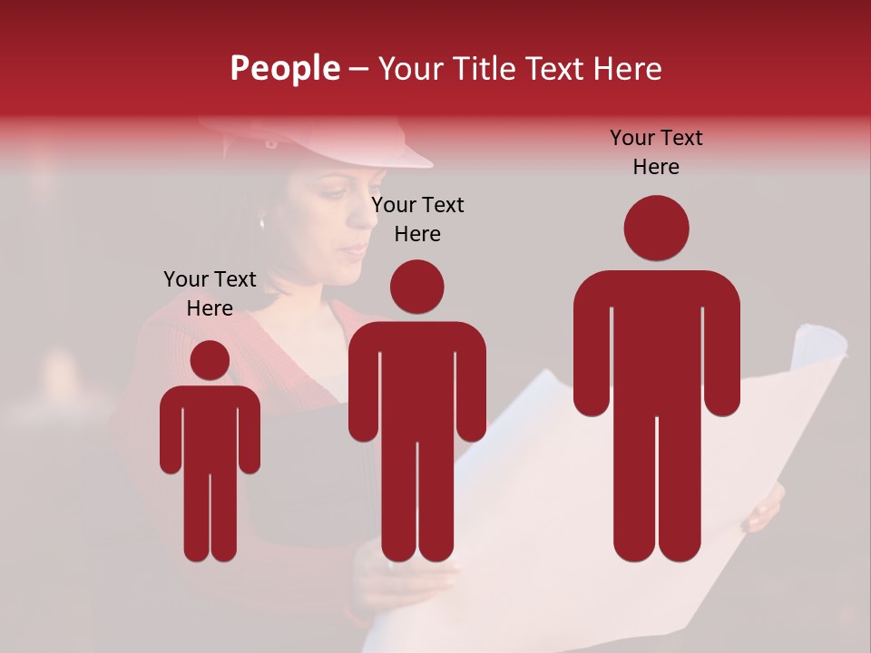 A Attractive Young Person Engineer Studying Planes PowerPoint Template