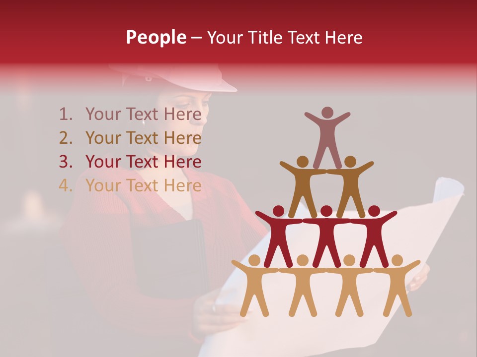 A Attractive Young Person Engineer Studying Planes PowerPoint Template