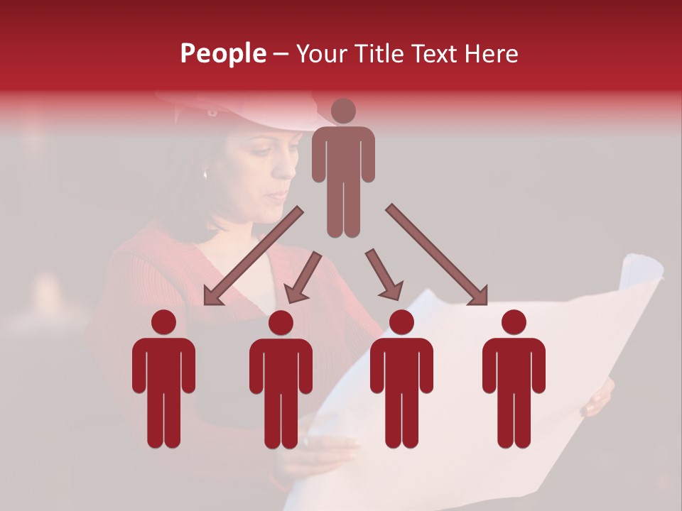 A Attractive Young Person Engineer Studying Planes PowerPoint Template