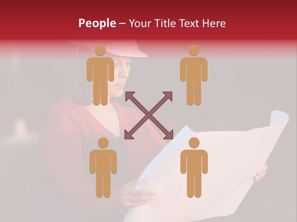 A Attractive Young Person Engineer Studying Planes PowerPoint Template