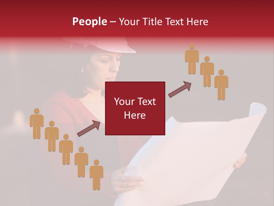 A Attractive Young Person Engineer Studying Planes PowerPoint Template