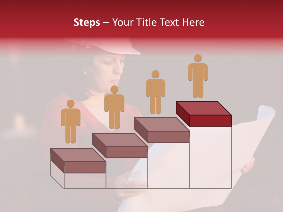 A Attractive Young Person Engineer Studying Planes PowerPoint Template