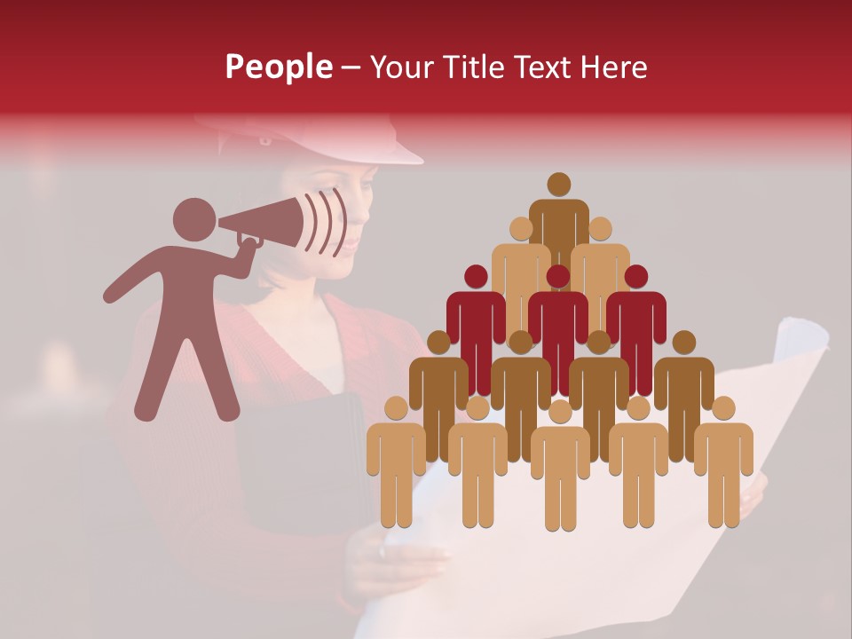 A Attractive Young Person Engineer Studying Planes PowerPoint Template