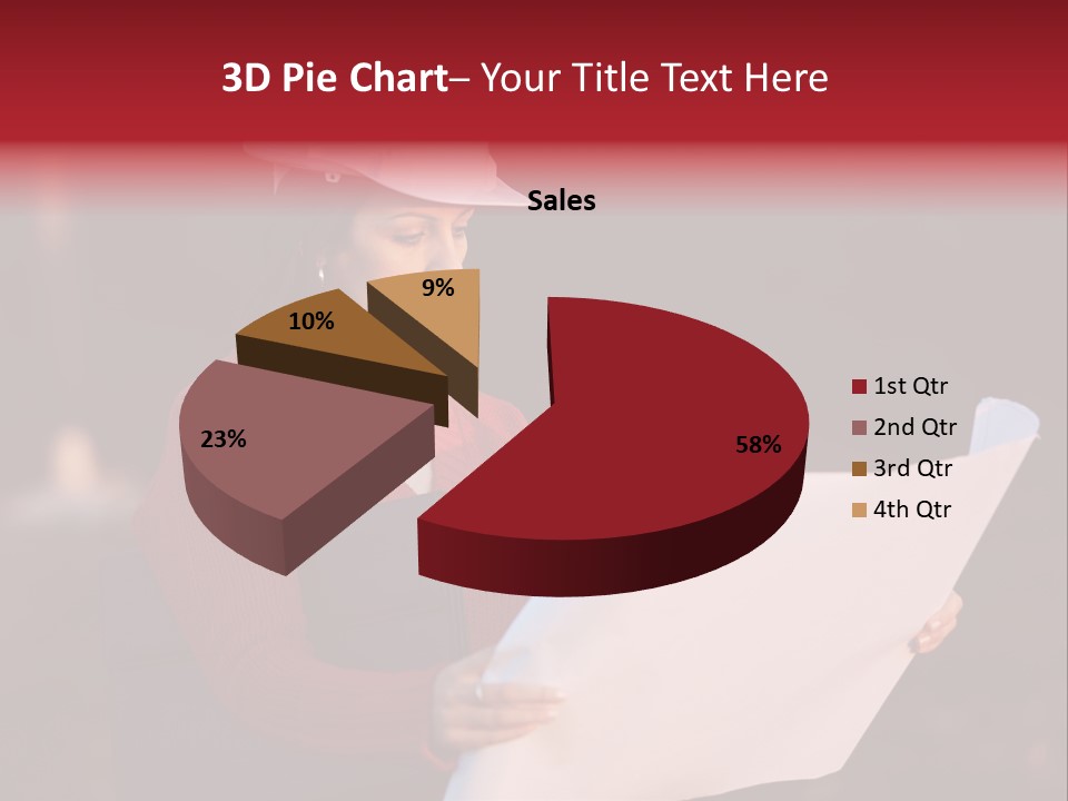A Attractive Young Person Engineer Studying Planes PowerPoint Template