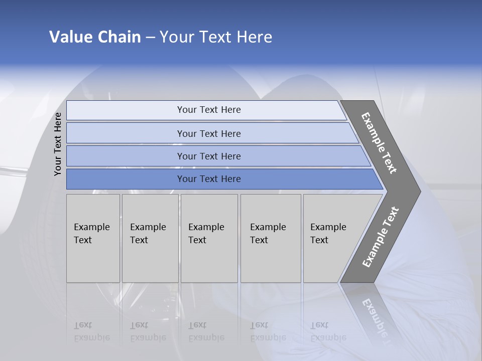 Auto Mechanic Removing Wheel Of A Car In A Workshop PowerPoint Template