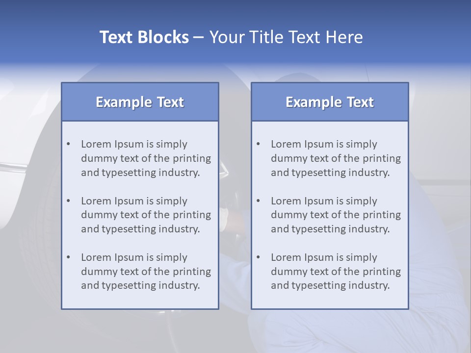 Auto Mechanic Removing Wheel Of A Car In A Workshop PowerPoint Template