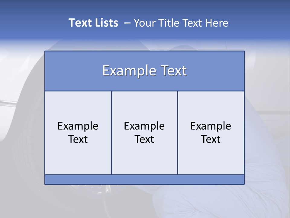 Auto Mechanic Removing Wheel Of A Car In A Workshop PowerPoint Template