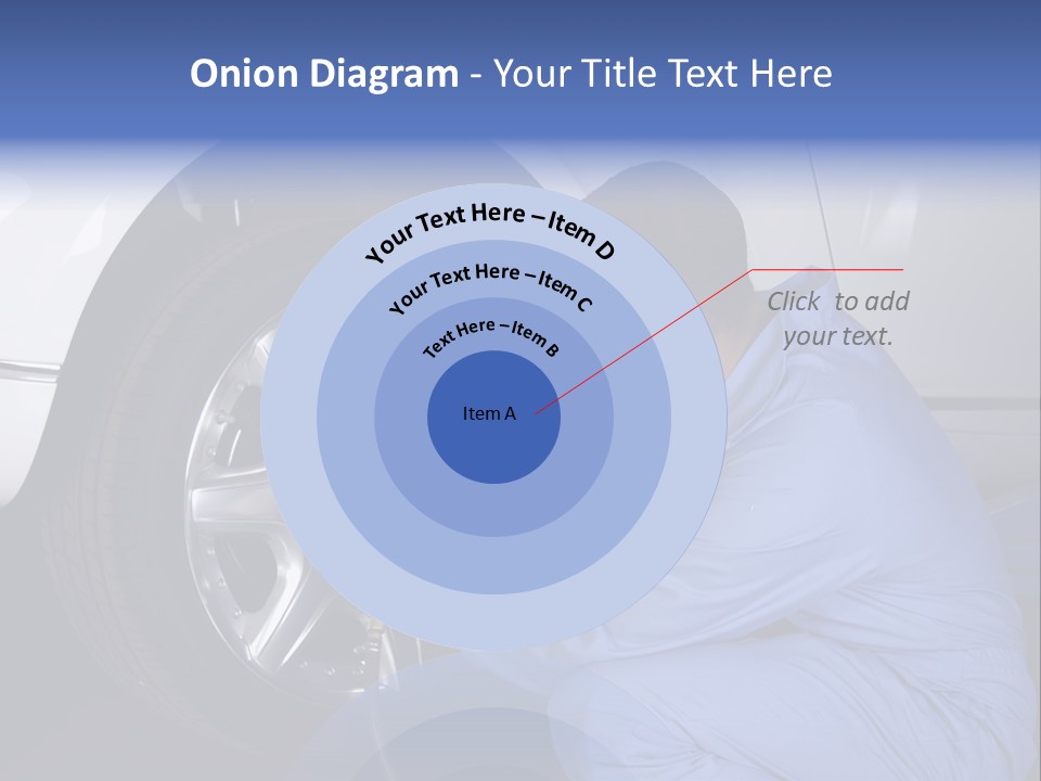 Auto Mechanic Removing Wheel Of A Car In A Workshop PowerPoint Template