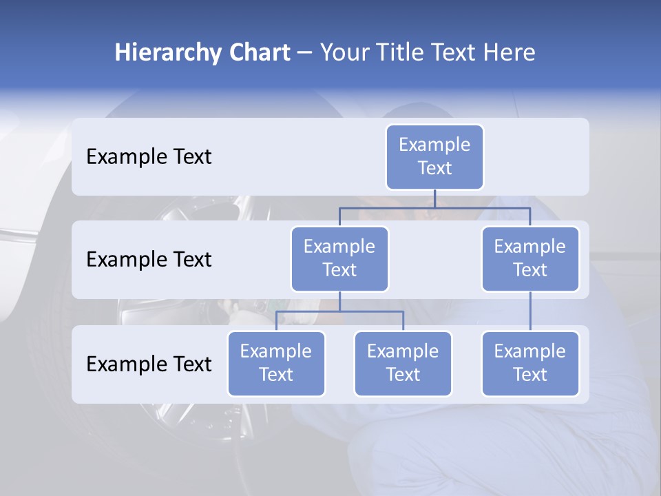 Auto Mechanic Removing Wheel Of A Car In A Workshop PowerPoint Template