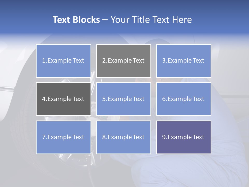 Auto Mechanic Removing Wheel Of A Car In A Workshop PowerPoint Template