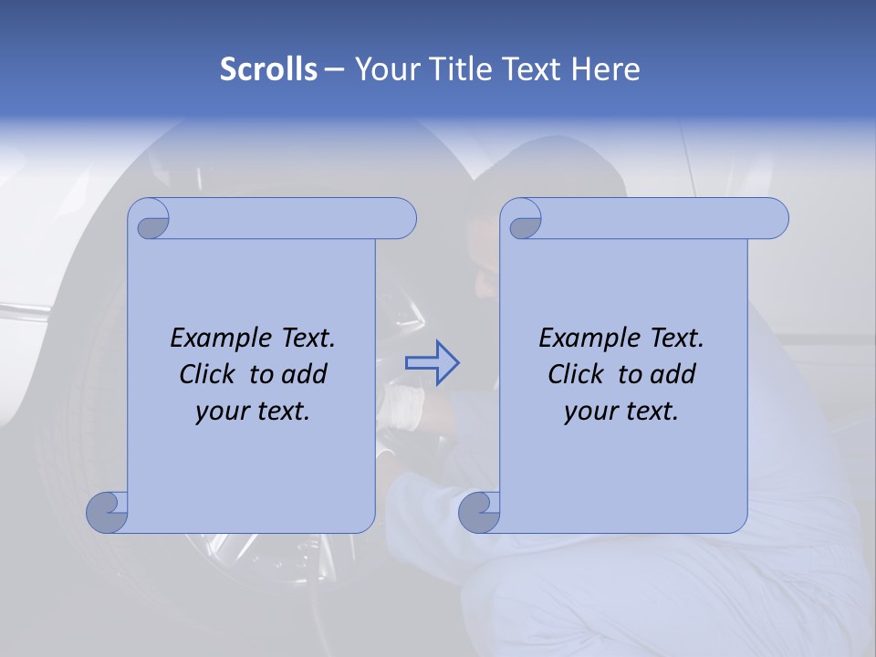 Auto Mechanic Removing Wheel Of A Car In A Workshop PowerPoint Template