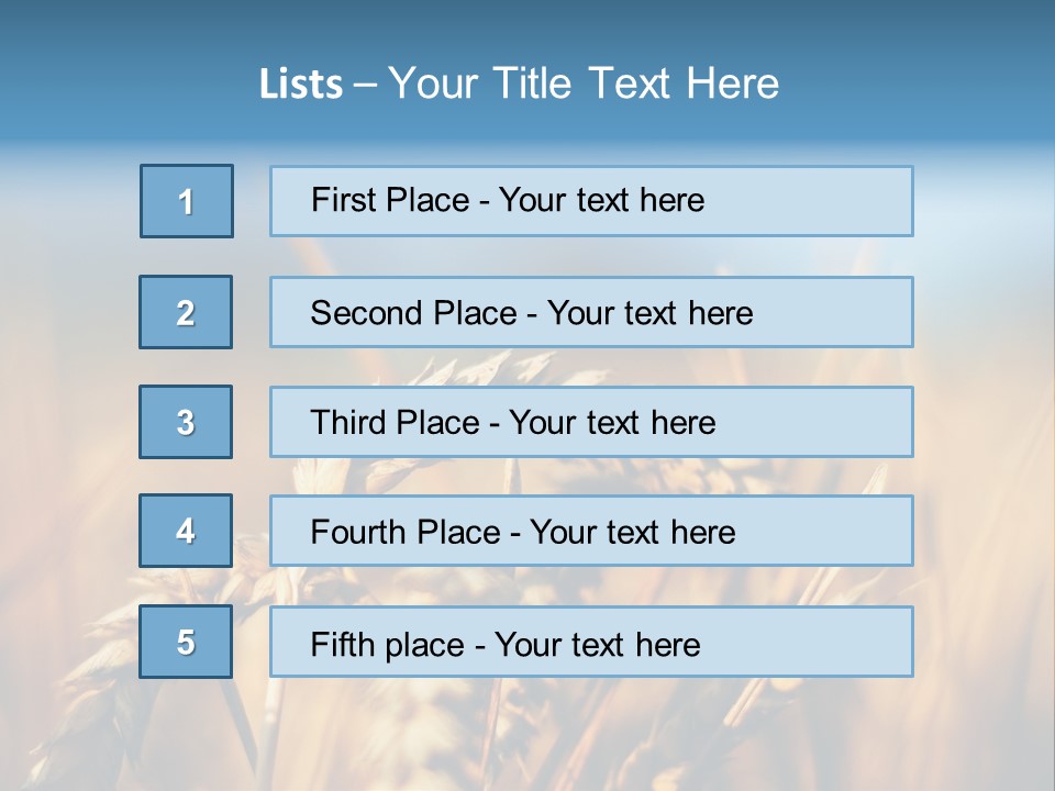 Wheat Closeup PowerPoint Template
