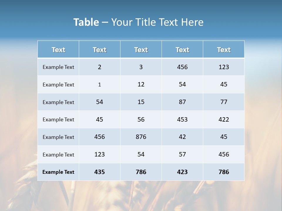 Wheat Closeup PowerPoint Template