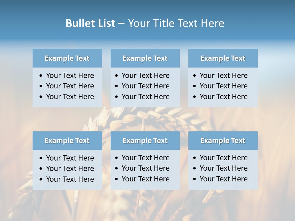 Wheat Closeup PowerPoint Template