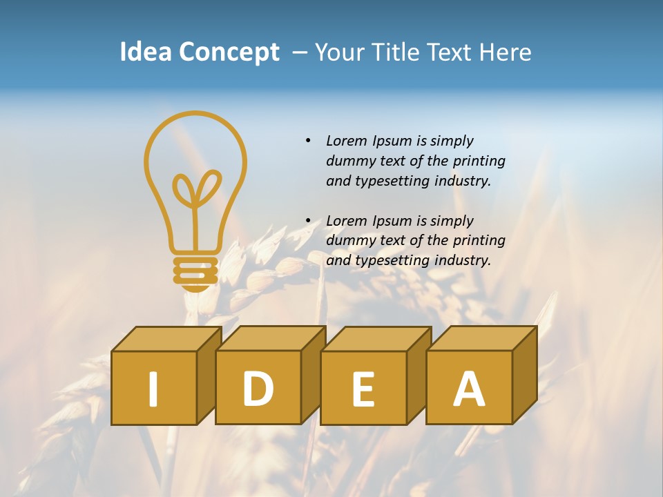 Wheat Closeup PowerPoint Template