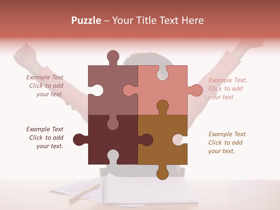 A Young Girl Practices Writing Her Letters PowerPoint Template