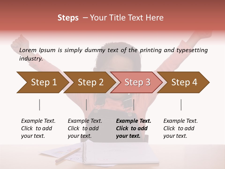A Young Girl Practices Writing Her Letters PowerPoint Template
