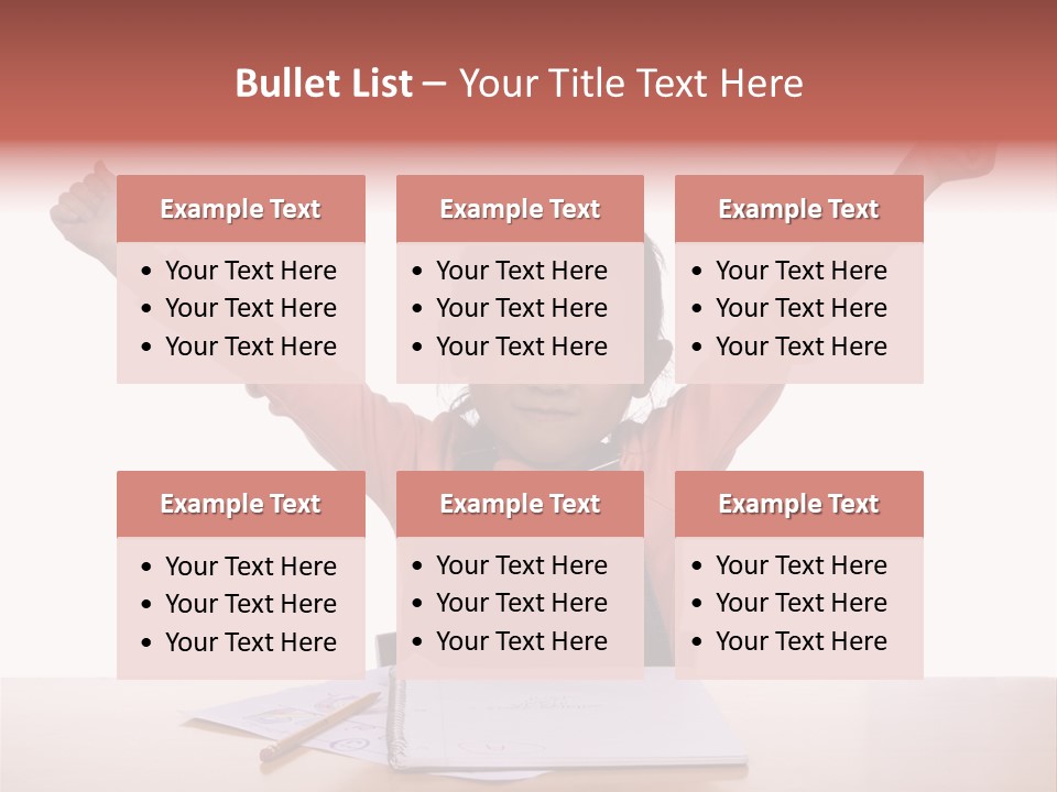 A Young Girl Practices Writing Her Letters PowerPoint Template