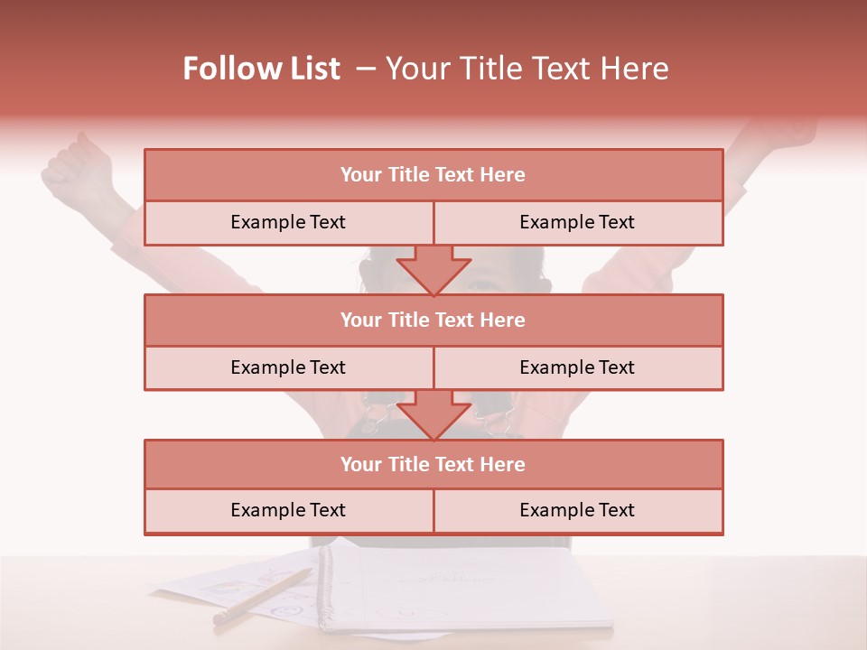 A Young Girl Practices Writing Her Letters PowerPoint Template