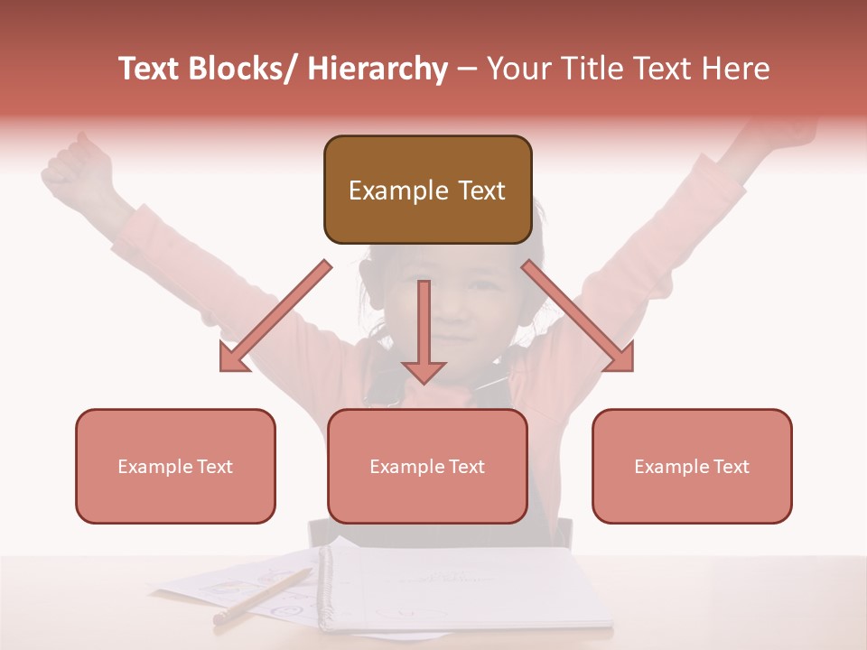 A Young Girl Practices Writing Her Letters PowerPoint Template