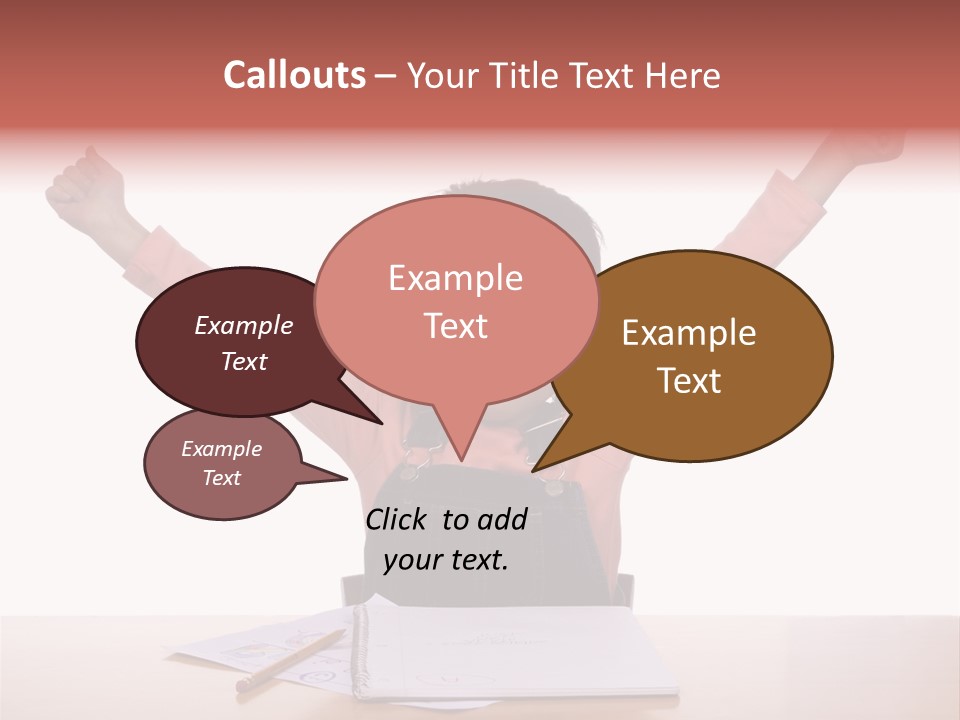A Young Girl Practices Writing Her Letters PowerPoint Template