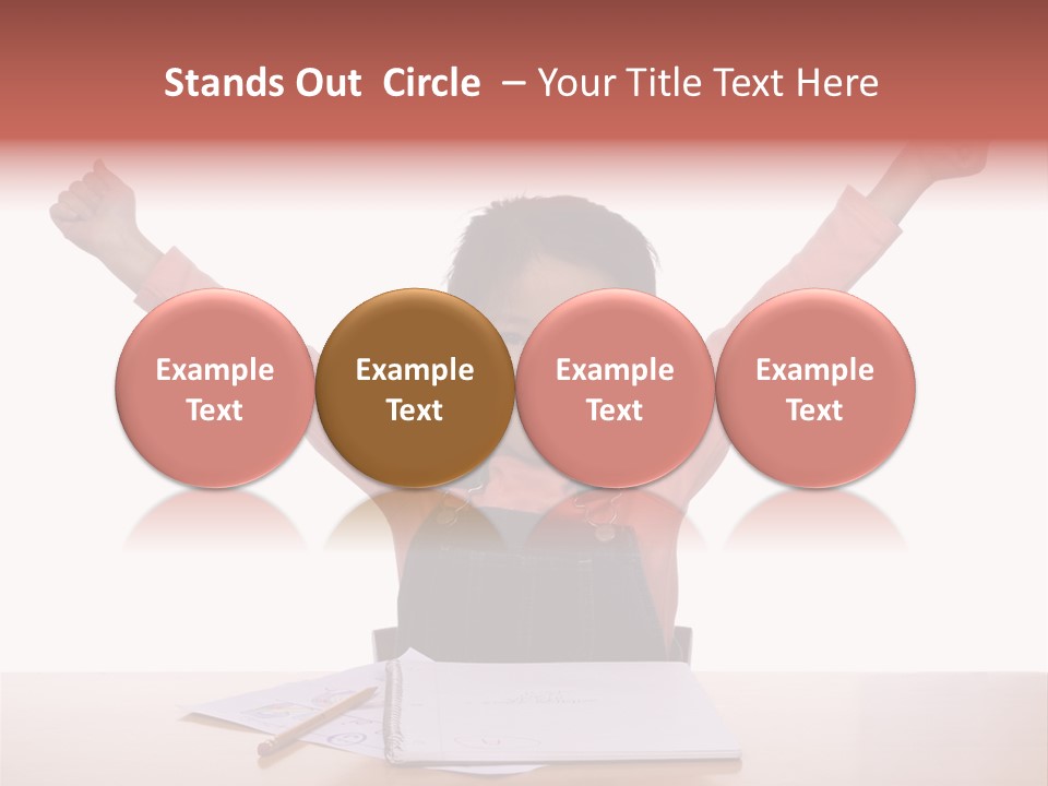 A Young Girl Practices Writing Her Letters PowerPoint Template