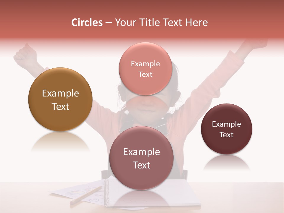 A Young Girl Practices Writing Her Letters PowerPoint Template