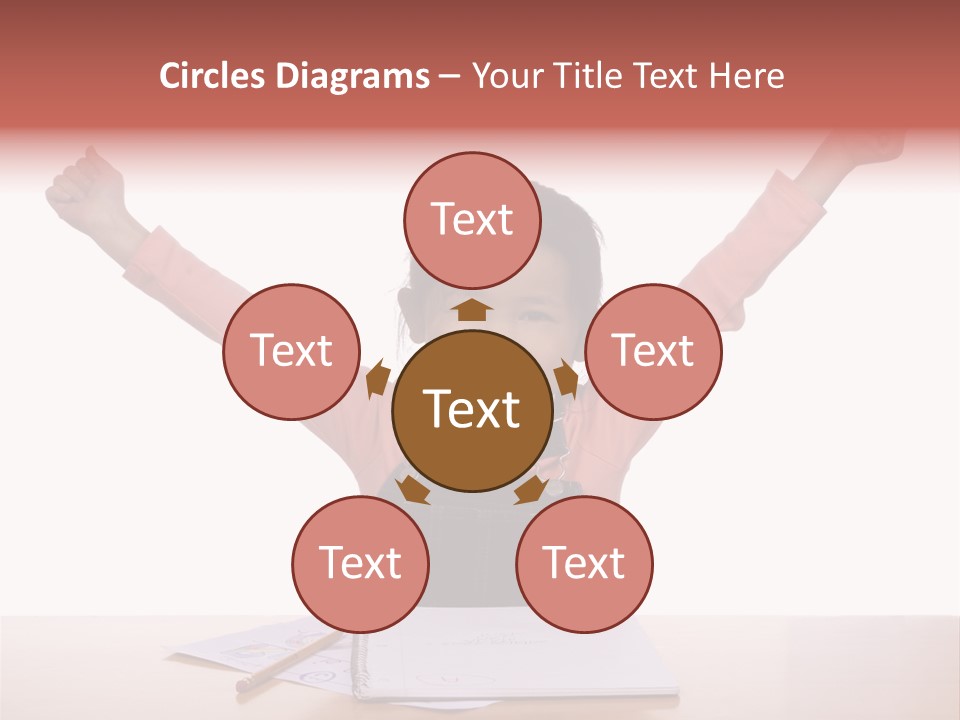 A Young Girl Practices Writing Her Letters PowerPoint Template