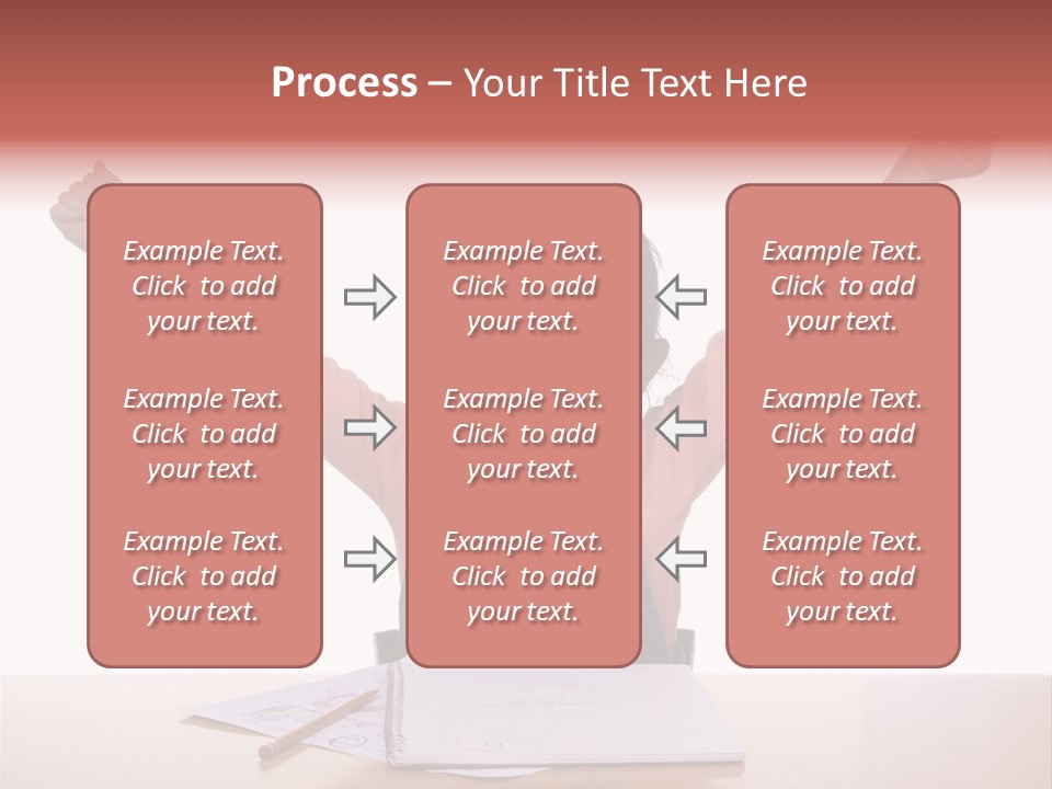A Young Girl Practices Writing Her Letters PowerPoint Template
