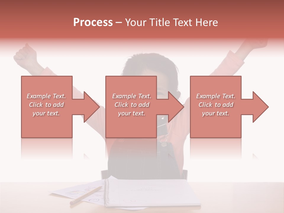 A Young Girl Practices Writing Her Letters PowerPoint Template
