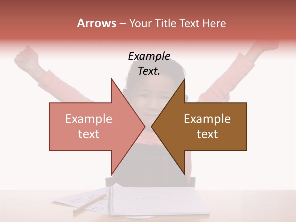 A Young Girl Practices Writing Her Letters PowerPoint Template