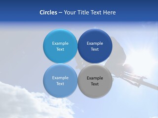 A Mountainbiker Flys Across The Sky During A Freeriding Contest Held In Whistler, Bc. PowerPoint Template